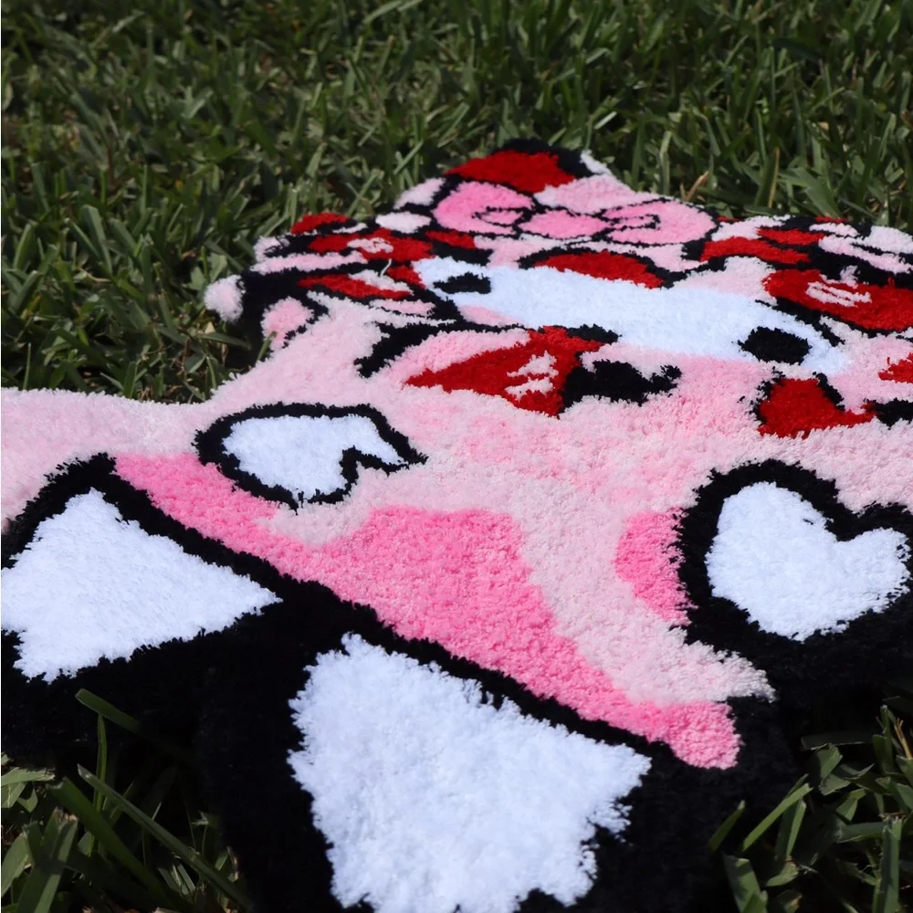 Pink and Red Heart-Shaped Knitted Accessories